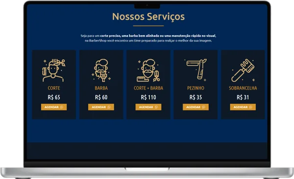 Site para barbeiros