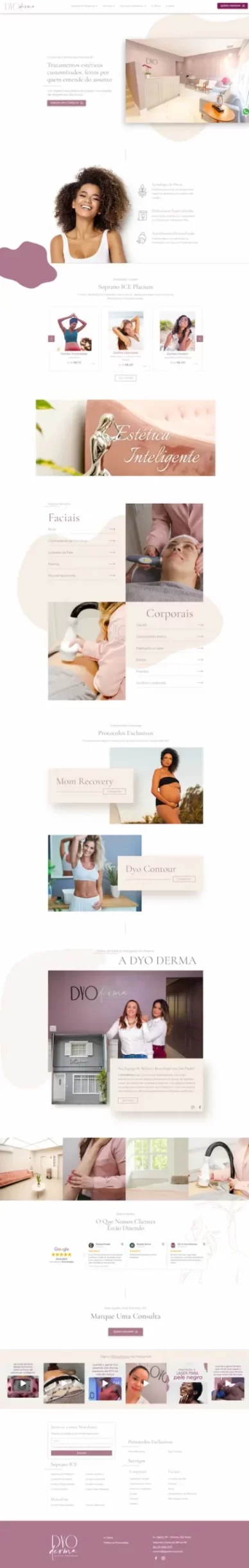 Desenvolvimento de site profissional para clínica de estética