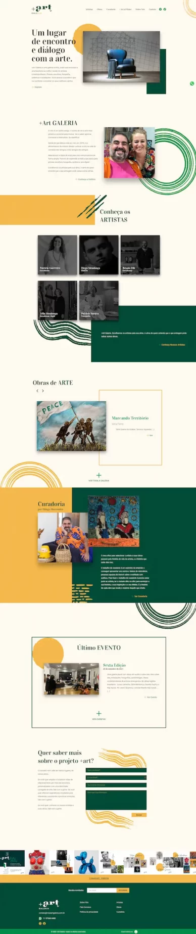 Desenvolvimento de site profissional para galeria de arte