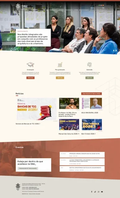Desenvolvimento de site institucional para departamentos de ensino superior